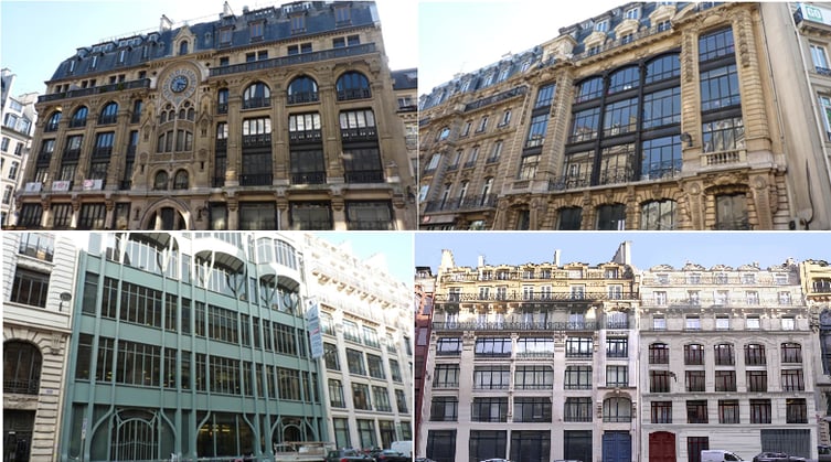 bâtiments historiques de Rue Réaumur dans le 2ème arrondissement Paris