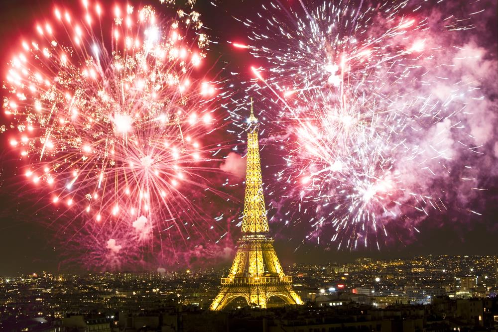 paris and the lawn of the Eiffel Tower